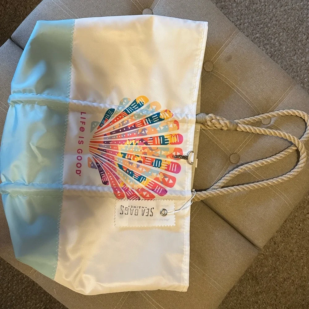 Sea Bags X Life is Good Collab Large Tote - Picture 1 of 10
